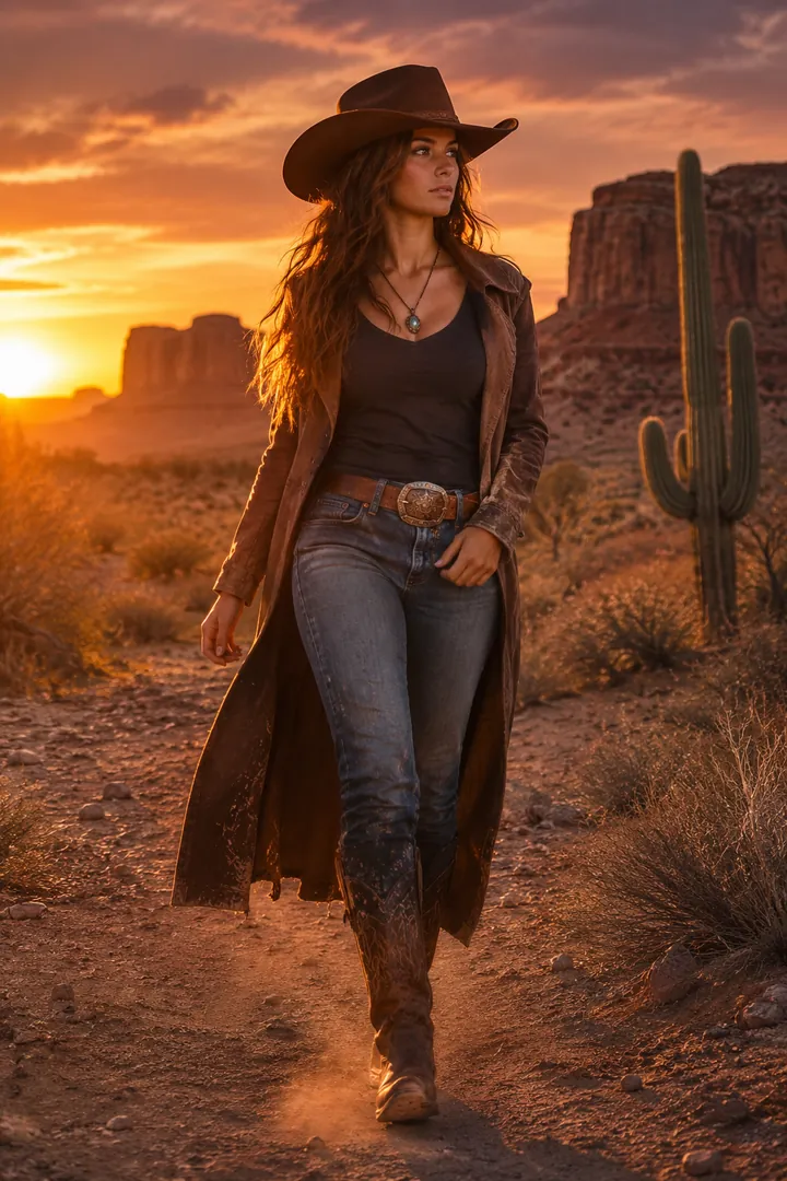 Wild West Desert: AI Western Cowboy photo effect