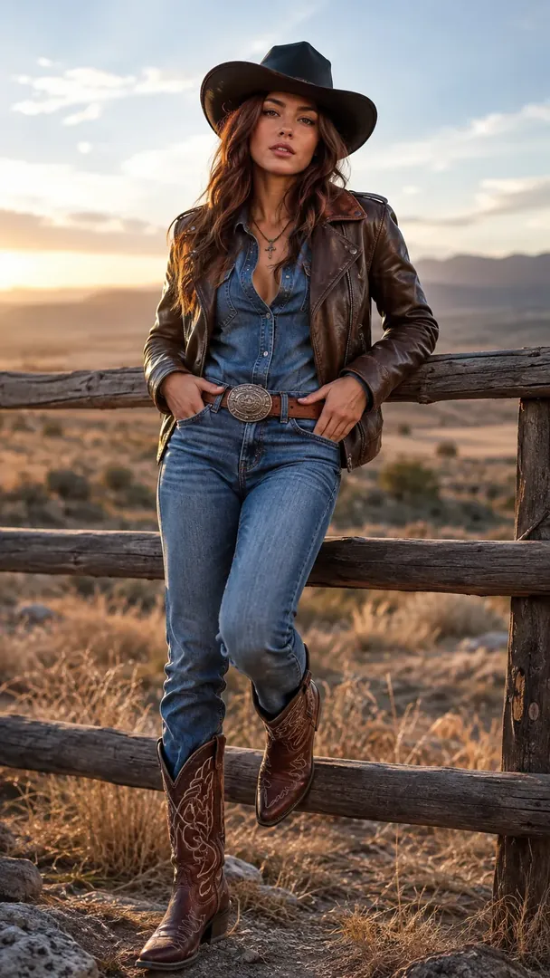 Western Fashion Portrait: AI Western Cowboy photo effect