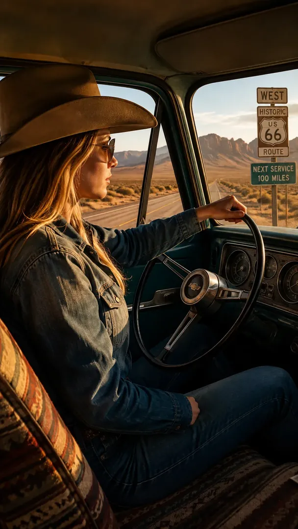 Cowboy Road Trip: AI Western Cowboy photo effect example 2